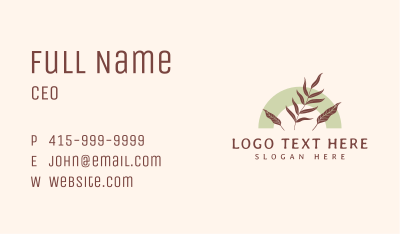 Organic Garden Leaf Business Card Image Preview