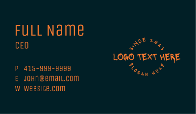 Graffiti Freestyle Wordmark Business Card Image Preview