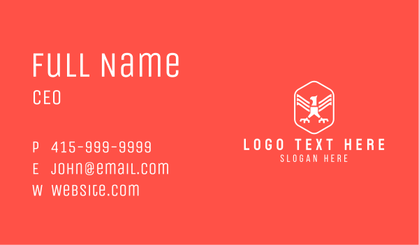 Eagle Claw Badge Business Card Design Image Preview