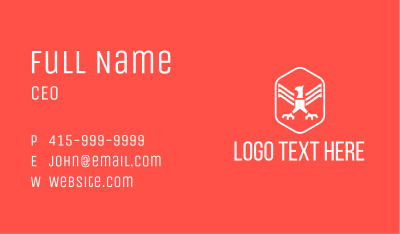 Eagle Claw Badge Business Card