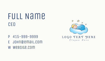 Baby Bedtime Cloud Business Card Image Preview
