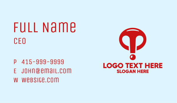 Red Exclamation Point  Business Card Design Image Preview