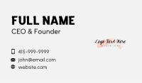 Stylish Fashion Shop Wordmark Business Card Design