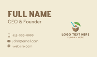 Tropical Coconut Drink Business Card Design