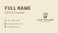 Tropical Coconut Drink Business Card Image Preview