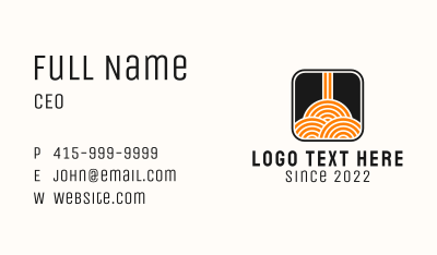 Asian Noodles Street Food  Business Card Image Preview