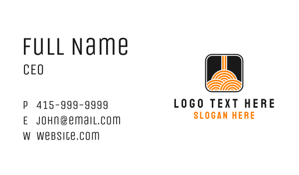 Asian Noodles Street Food  Business Card Design Image Preview