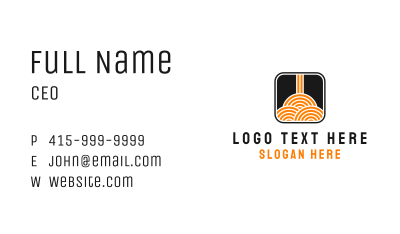 Asian Noodles Street Food  Business Card Image Preview