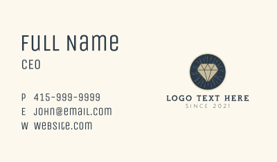 Hipster Diamond Badge Business Card Image Preview