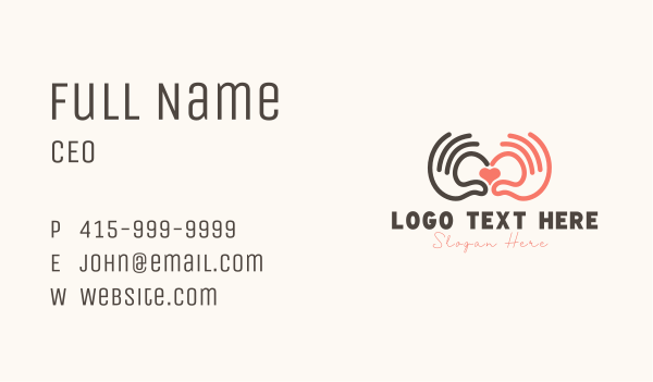 Loving Helping Hands Business Card Design Image Preview