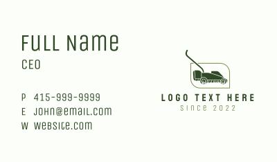 Grass Mower Equipment Business Card Image Preview