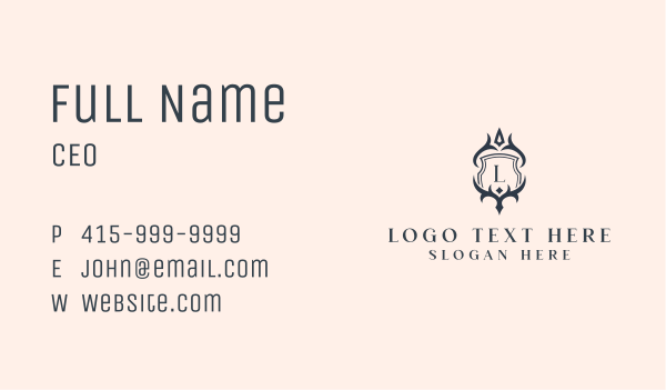 Luxury Boutique Crest Lettermark  Business Card Design Image Preview