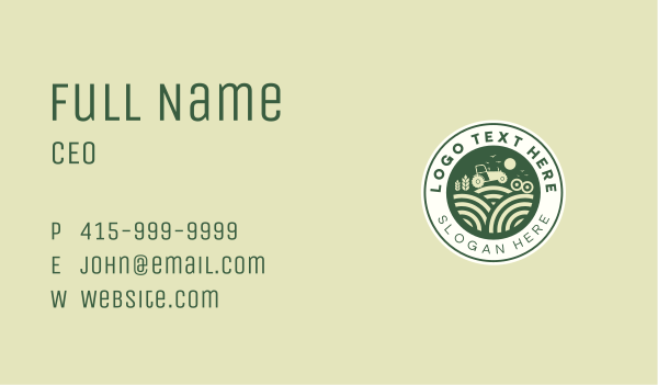 Agriculture Farm Tractor Business Card Design Image Preview