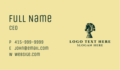 Horse Chess Board Game Business Card