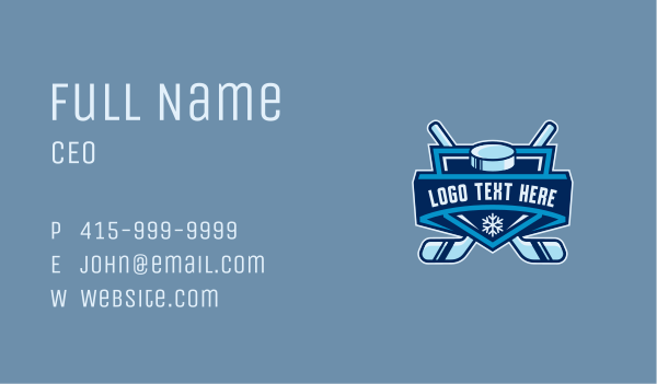 Hockey Varsity Tournament Business Card Design Image Preview