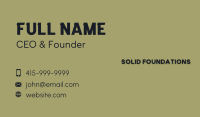 Generic Masculine Wordmark Business Card Image Preview