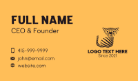 Striped Wild Cat  Business Card Design