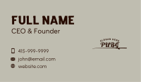 Casual Script Wordmark Business Card Image Preview