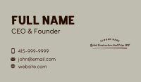 Casual Script Wordmark Business Card Image Preview