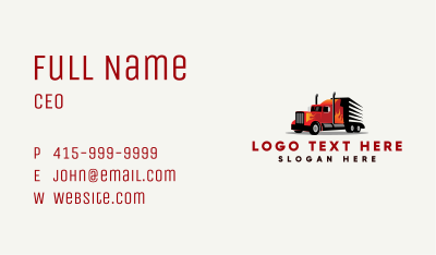 Truck Logistics Forwarding Business Card Image Preview