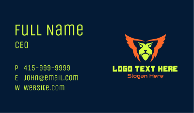 Neon Panther Beast Gaming Business Card Image Preview