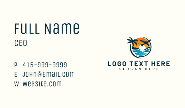 Tourist Airplane Travel Business Card Design Image Preview