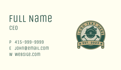 Woodcutting Lumber Badge Business Card Image Preview