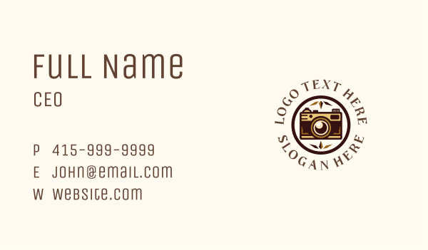 Photography Multimedia Camera Business Card Design Image Preview