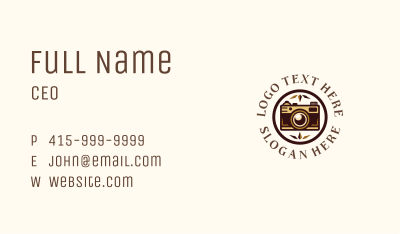 Photography Multimedia Camera Business Card Image Preview