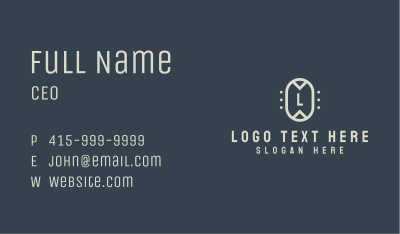 Grey Abstract Audio Lettermark  Business Card Image Preview