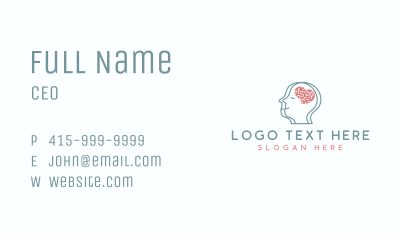 Mental Health Counseling Therapist Business Card Image Preview