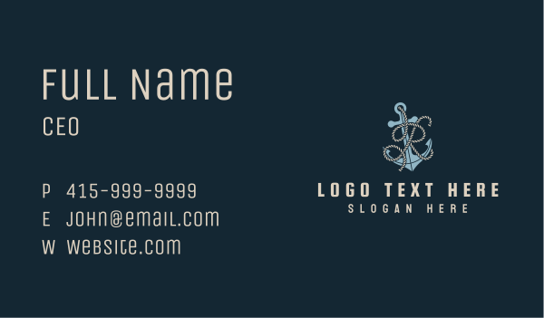 Anchor Rope Letter R Business Card Design Image Preview