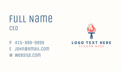 Paintbrush Fire Painter Business Card Image Preview
