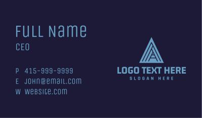 Red Triangle Letter A Business Card Image Preview