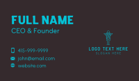 Blue Motorcycle Racer Business Card Preview