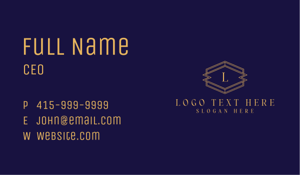 Upscale Company Brand Business Card Design Image Preview
