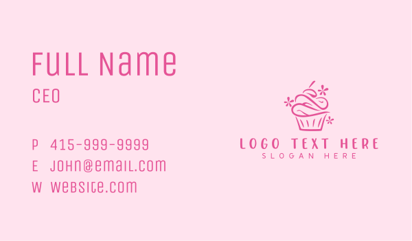 Cupcake Pastry Dessert  Business Card Design Image Preview