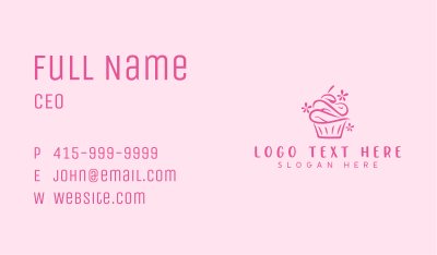 Cupcake Pastry Dessert  Business Card Image Preview
