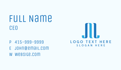 Marketing Ribbon Letter M Business Card Image Preview