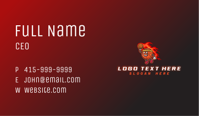 Fire Basketball Sport Business Card Image Preview