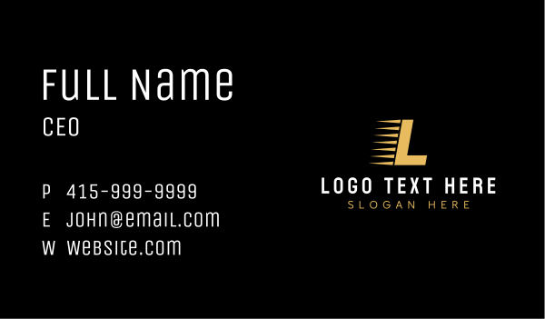 Express Courier Lettemark Business Card Design Image Preview