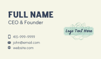 Floral Banner Wordmark Business Card Design