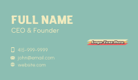 Retro Hipster Wordmark Business Card Image Preview