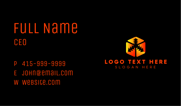 Cube Tech Arrow Business Card Design Image Preview