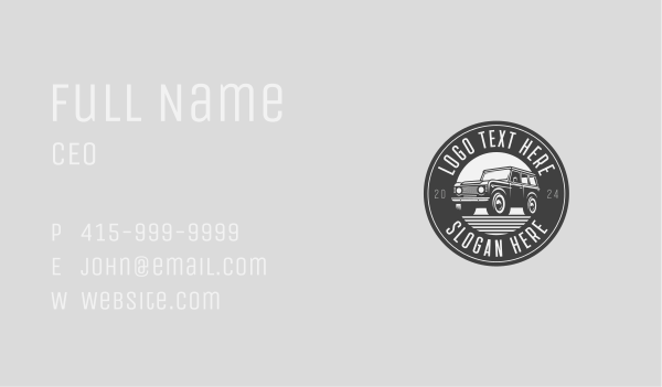 4WD Car Transportation Business Card Design Image Preview