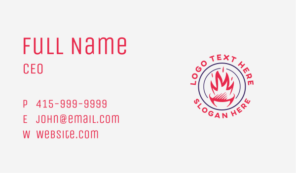 BBQ Flame Grill Business Card Design Image Preview