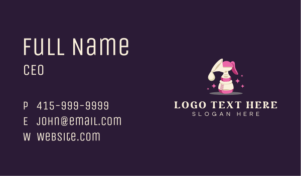 Breast Pump Bottle Business Card Design Image Preview