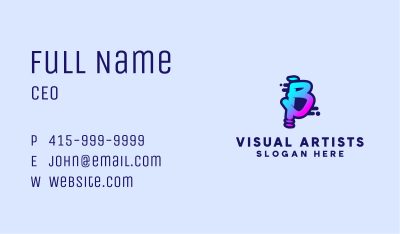 Street Artist Letter B Business Card Image Preview