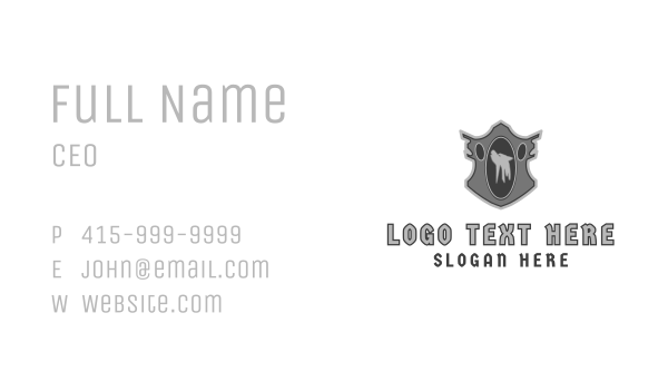 Medieval Wolf Emblem Business Card Design Image Preview