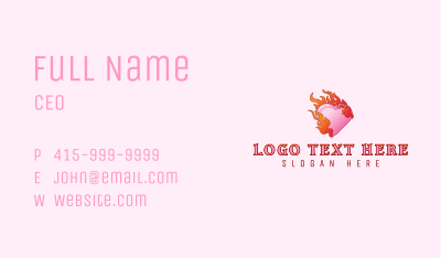 Flame Heart Beauty Business Card Image Preview